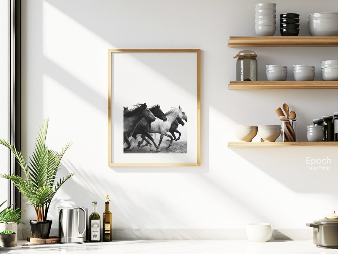 Wild Horses Running Ranch Art Print - Image 2