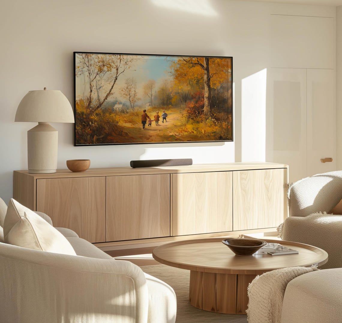 Frame Tv Countryside Art Art For Frame Tvs Nature Tv Art Nostalgic Rustic Vintage Tv Art Fall Art Paletta Prints - Image 3