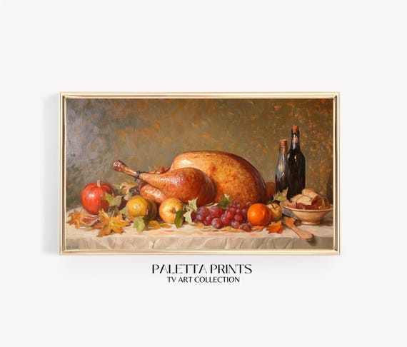 Frame Tv Thanksgiving Turkey Art Art For Frame Tvs Nature Tv Art Rustic Food Tv Art Fall Art Paletta Prints
