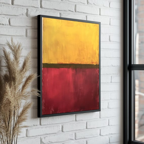 Mark Rothko Yellow Red Abstract Art Print