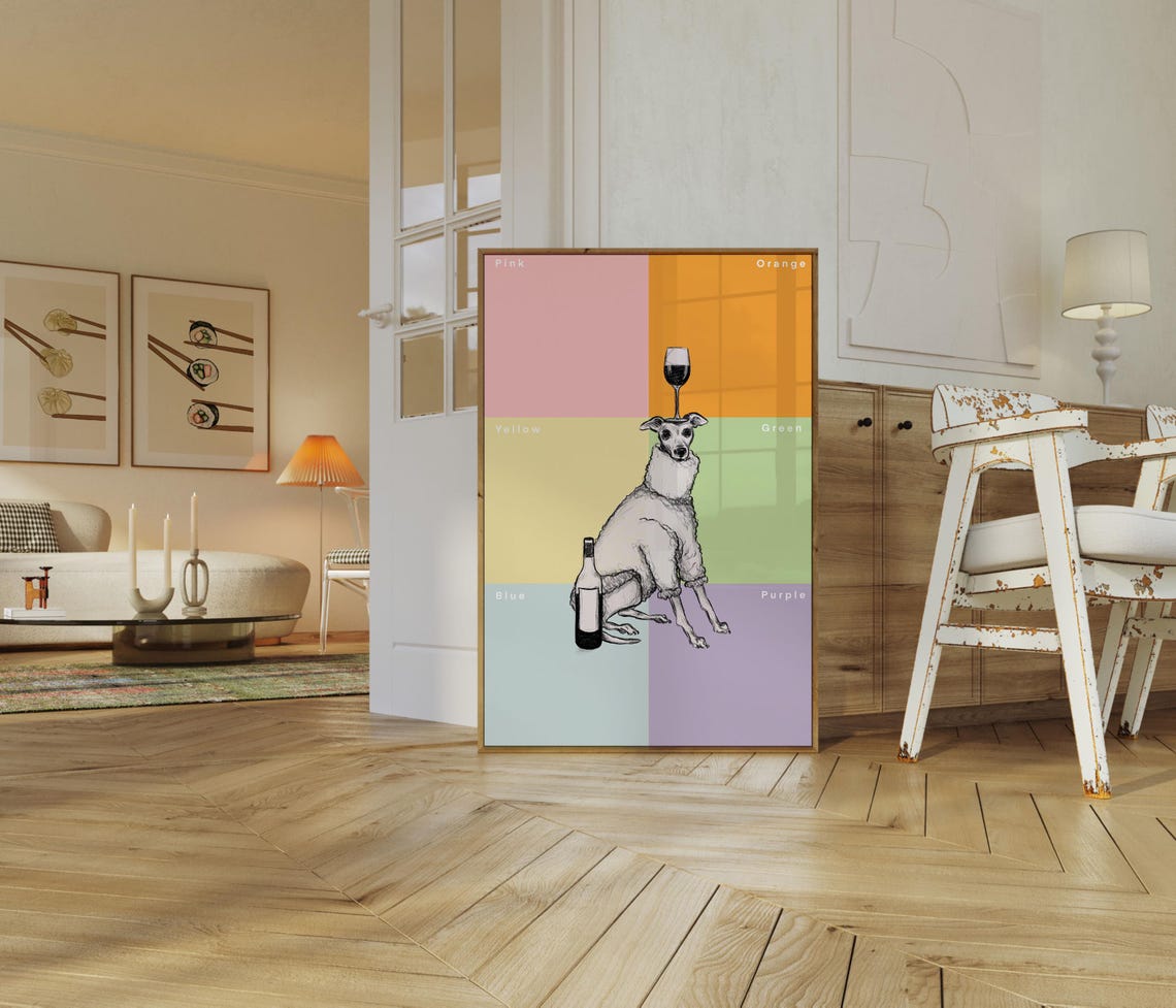 Whippet Whippet Contemporary Travel Poster - Image 5