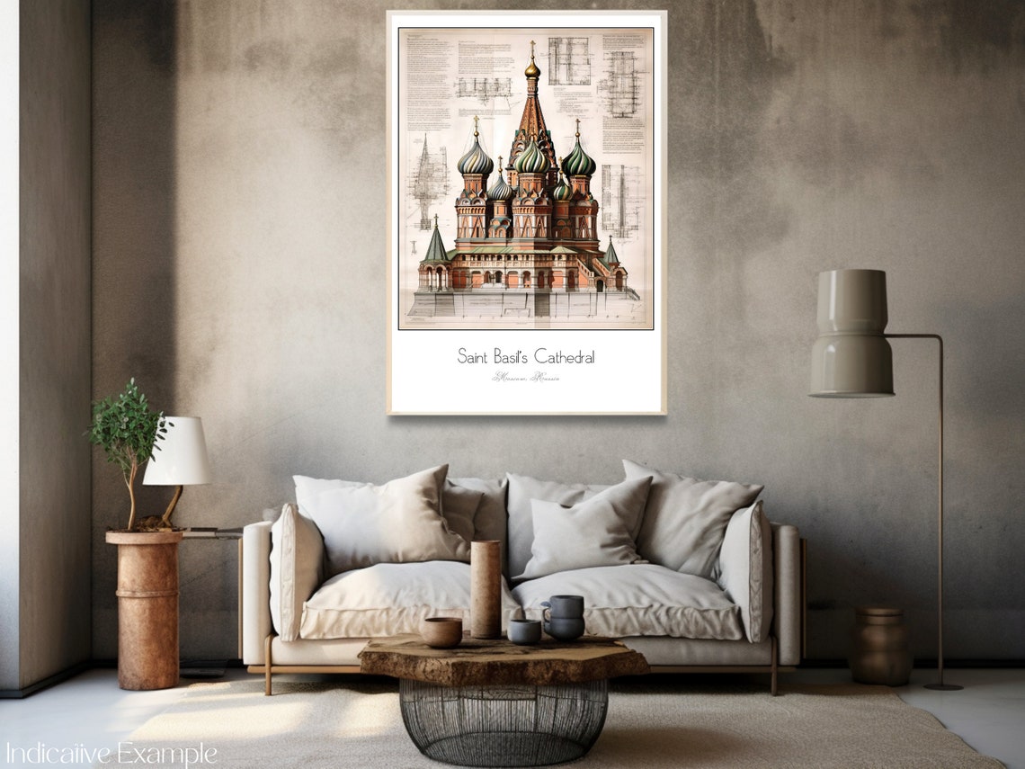 Saint Basils Cathedral Moscow Russia Architectural Art Poster - Image 3
