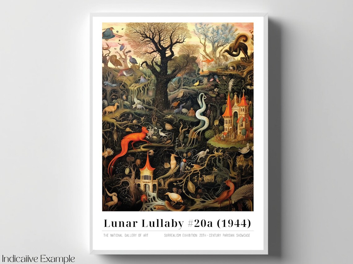 Mystic Forest of Lunar Lullaby Dark Castle Surrealism Poster - Image 4