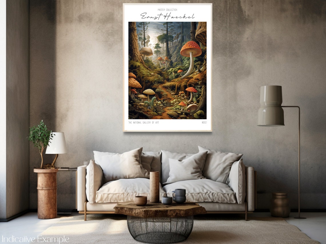 Ernst Haeckel Inspired Enchanted Fairytale Mushroom Forest Poster - Image 3