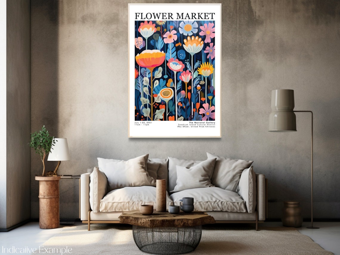 Flower Market Poster Flower Market Print Botanical Wall Art Exhibition Posters Prints Henri Matisse Vintage Flowers Floral Painting - Image 3