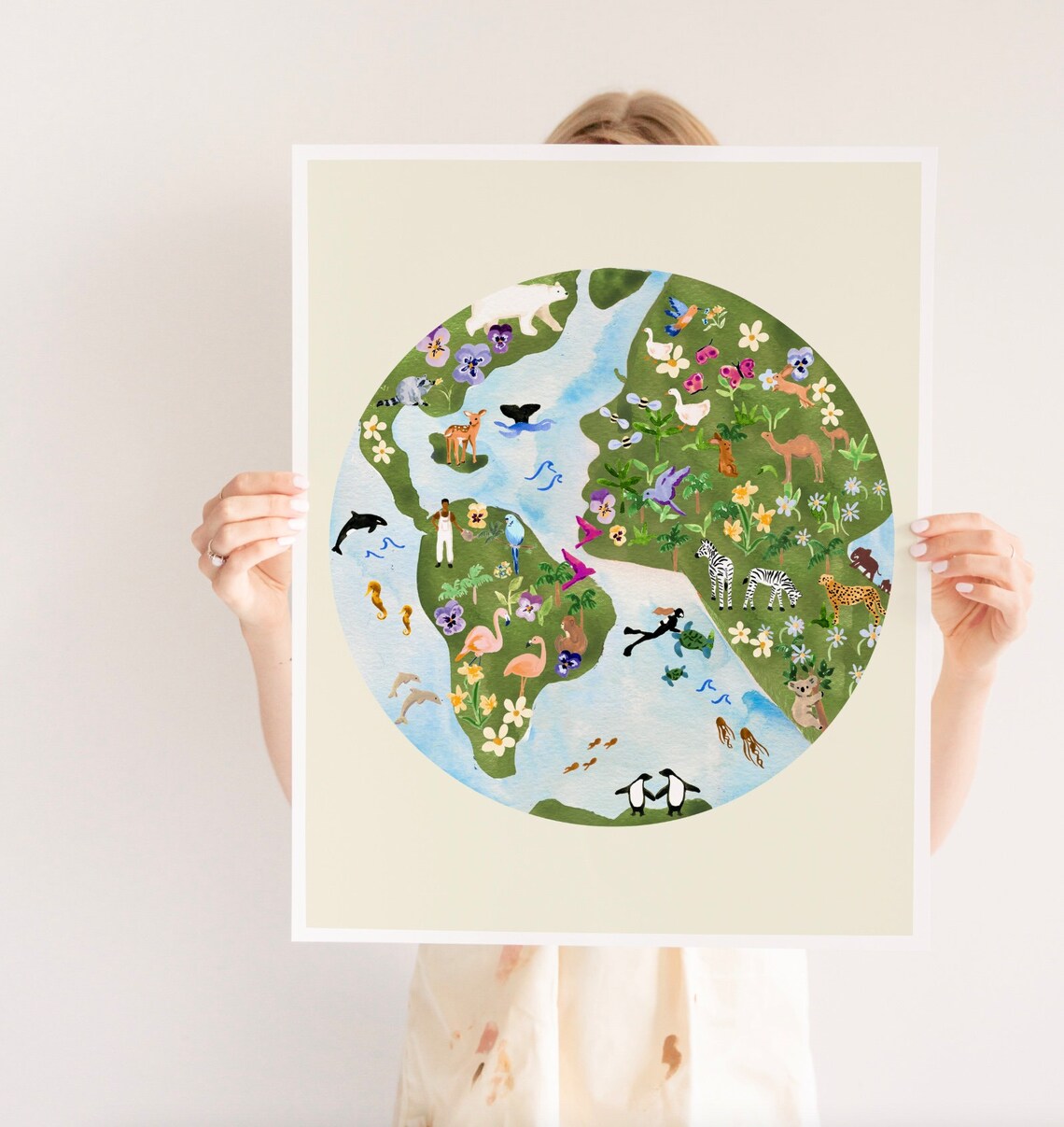 Earth Art Print, Botanical Nursery Wall Art - Image 2