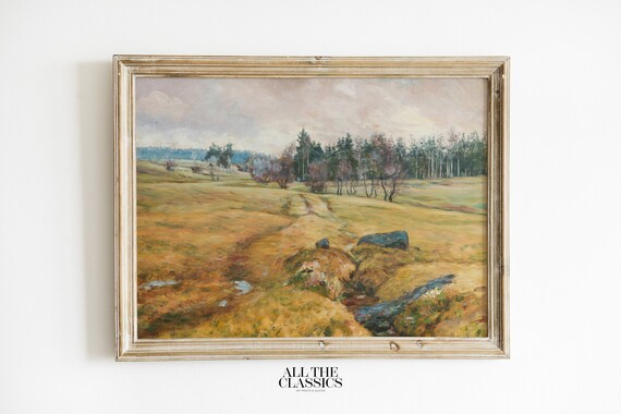 Frantisek Kavan Wet Winter Rustic Marsh Field Painting Poster