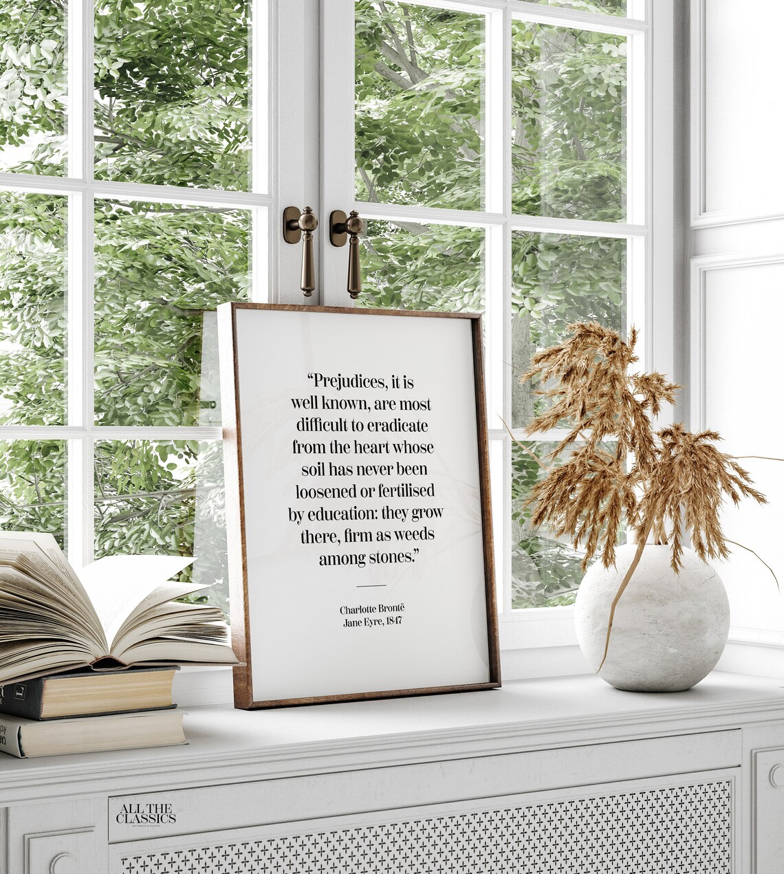 Charlotte Bronte Prejudices Difficult To Eradicate Quote Jane Eyre Poster - Image 2