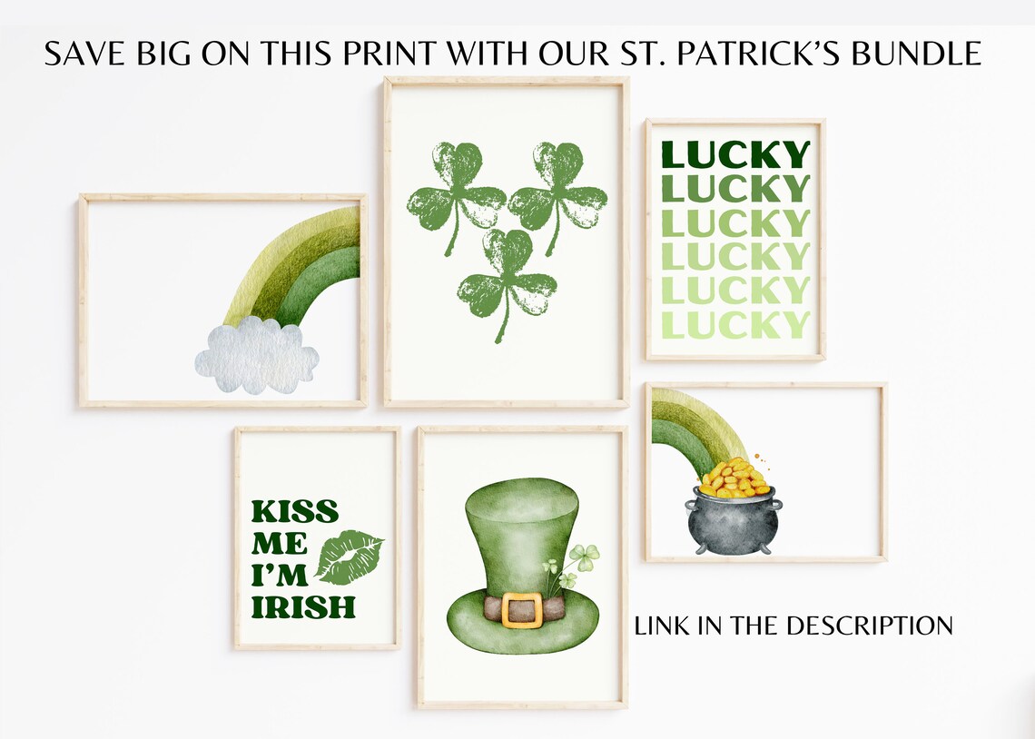 Lucky St. Patrick's Day Party Decor Wall Art Print - Image 2