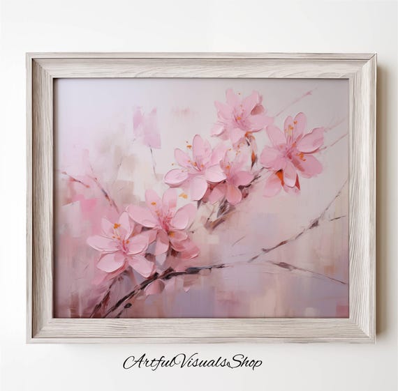 Pink Orchid Painting Botanical Zen Wall Art