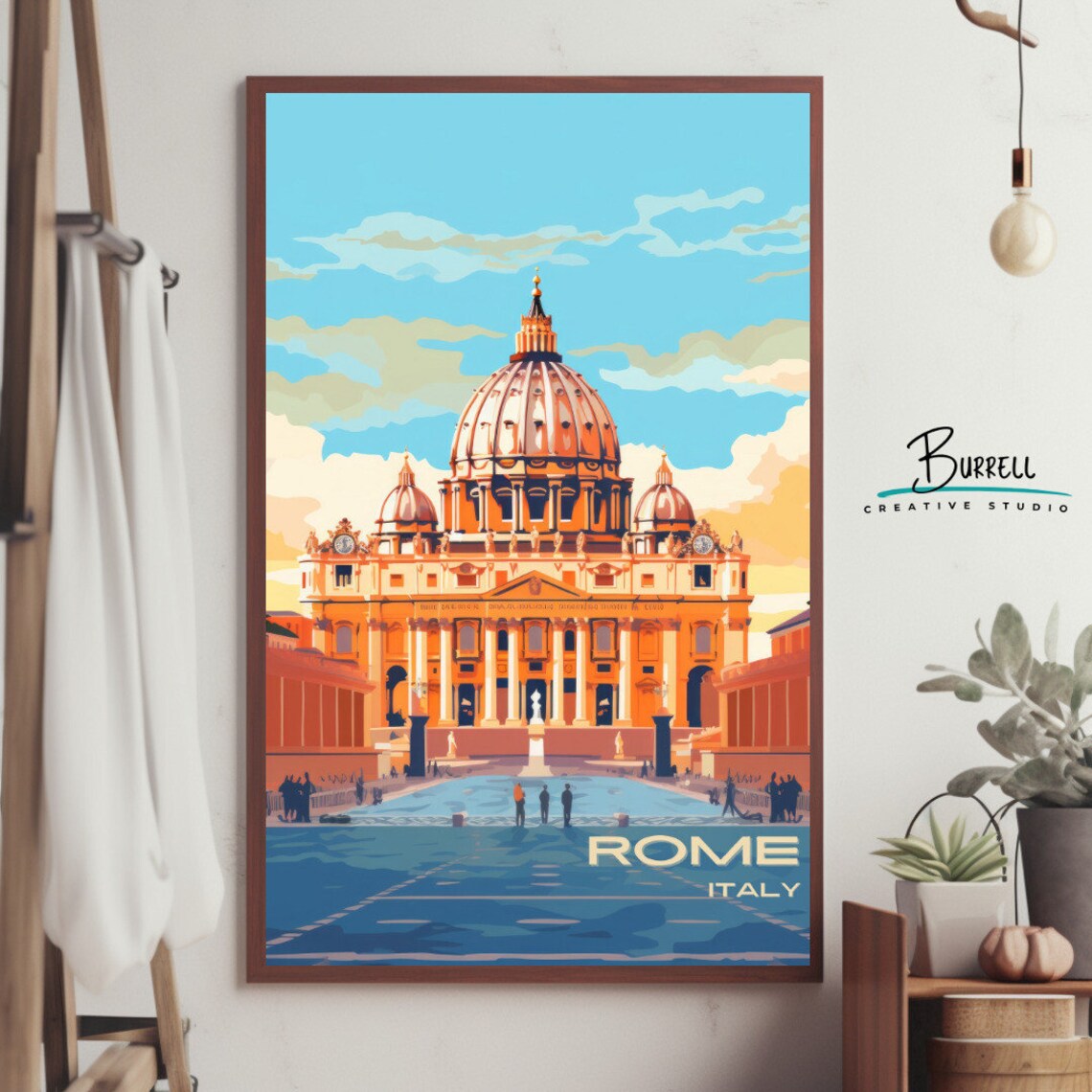 Rome Italy Saint Peters Basilica Dome St Peters Square Poster - Image 4