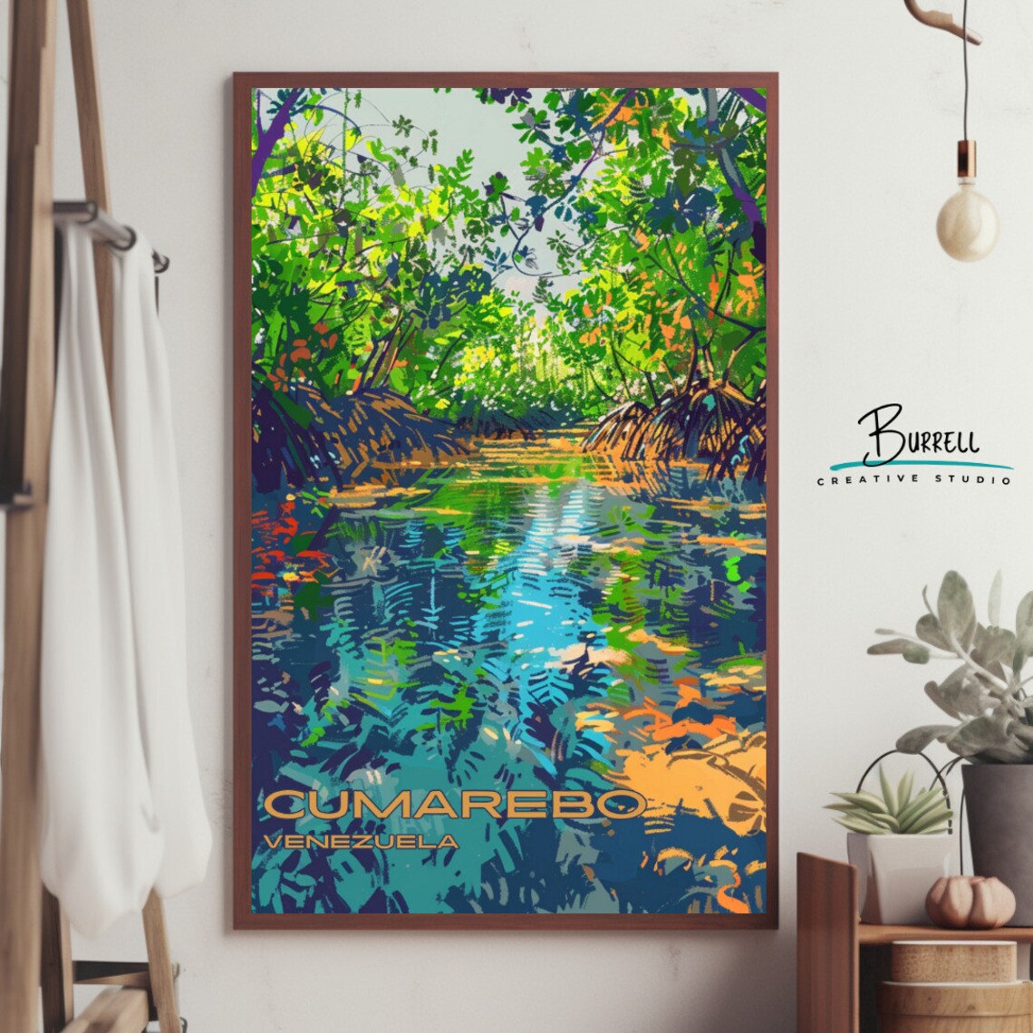 Cumarebo Venezuela Mangrove Forest Green Channel Nature Travel Poster - Image 4