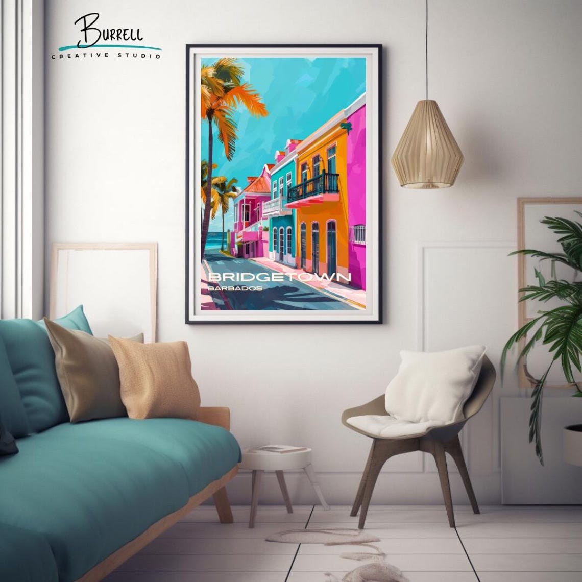 Bridgetown Barbados Relaxing Scenery Travel Poster Wall Art Poster Print - Image 3