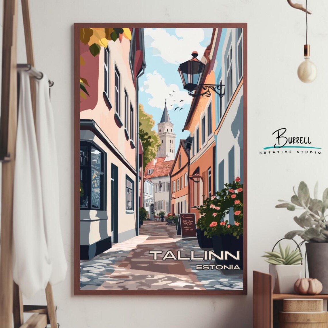 Tallinn Estonia Medieval Old Town Street Church Tower Poster - Image 5