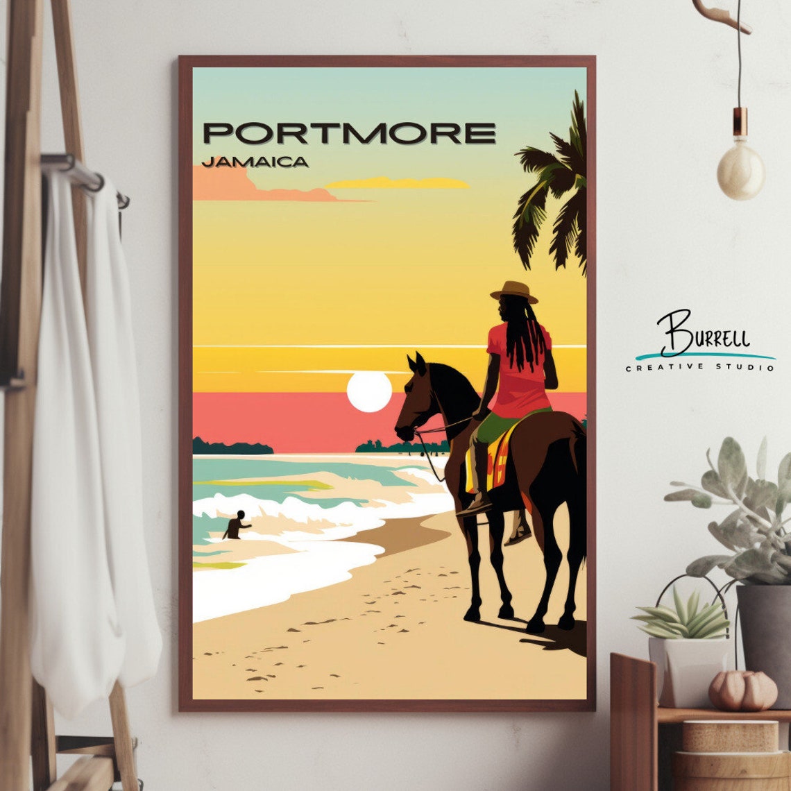Portmore Jamaica Hellshire Beach Travel Poster Wall Art Poster Print - Image 4