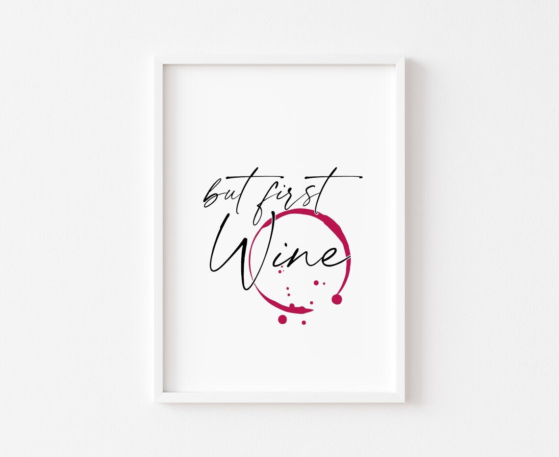 Kitchen Wine Humor Art Print, Alcohol Decor