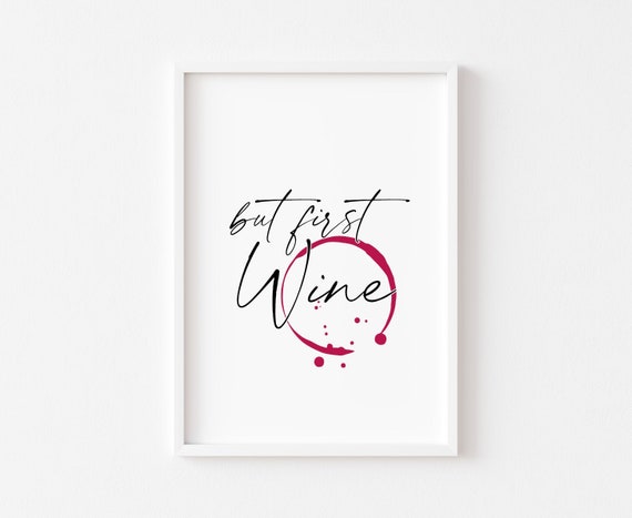 Kitchen Wine Humor Art Print, Alcohol Decor