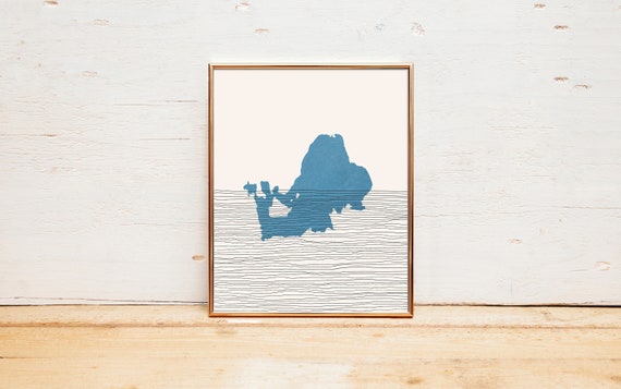 Chiemsee Lake Art Germany Boho Travel Poster Minimalist Print Map Artwork