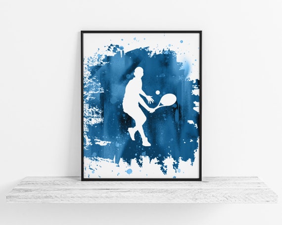 Tennis Print Boys Poster Player Decor Framed Or Unframed Gift Wall Art Room