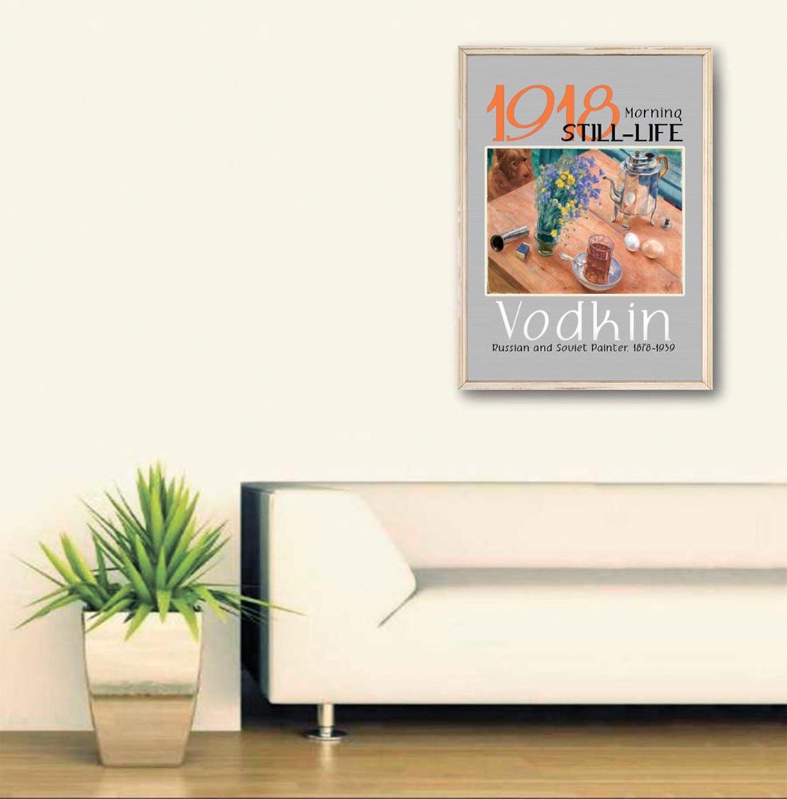 Vodkin Morning Still Life 1918 Tea Table Art Poster Vintage Wall Decor - Image 2