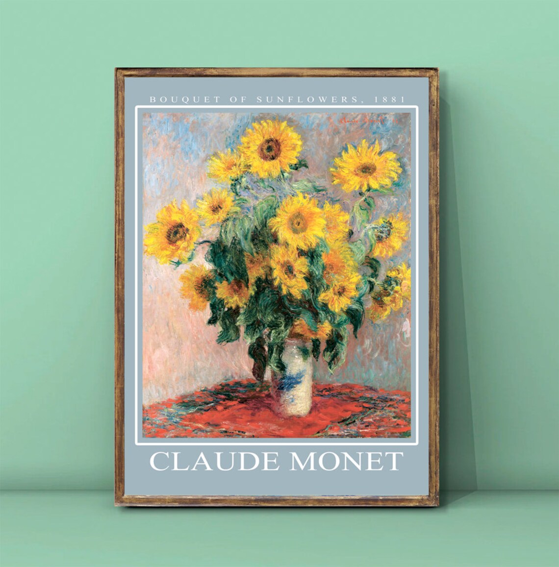 Claude Monet Bouquet of Sunflowers 1881 Floral Impressionist Poster
