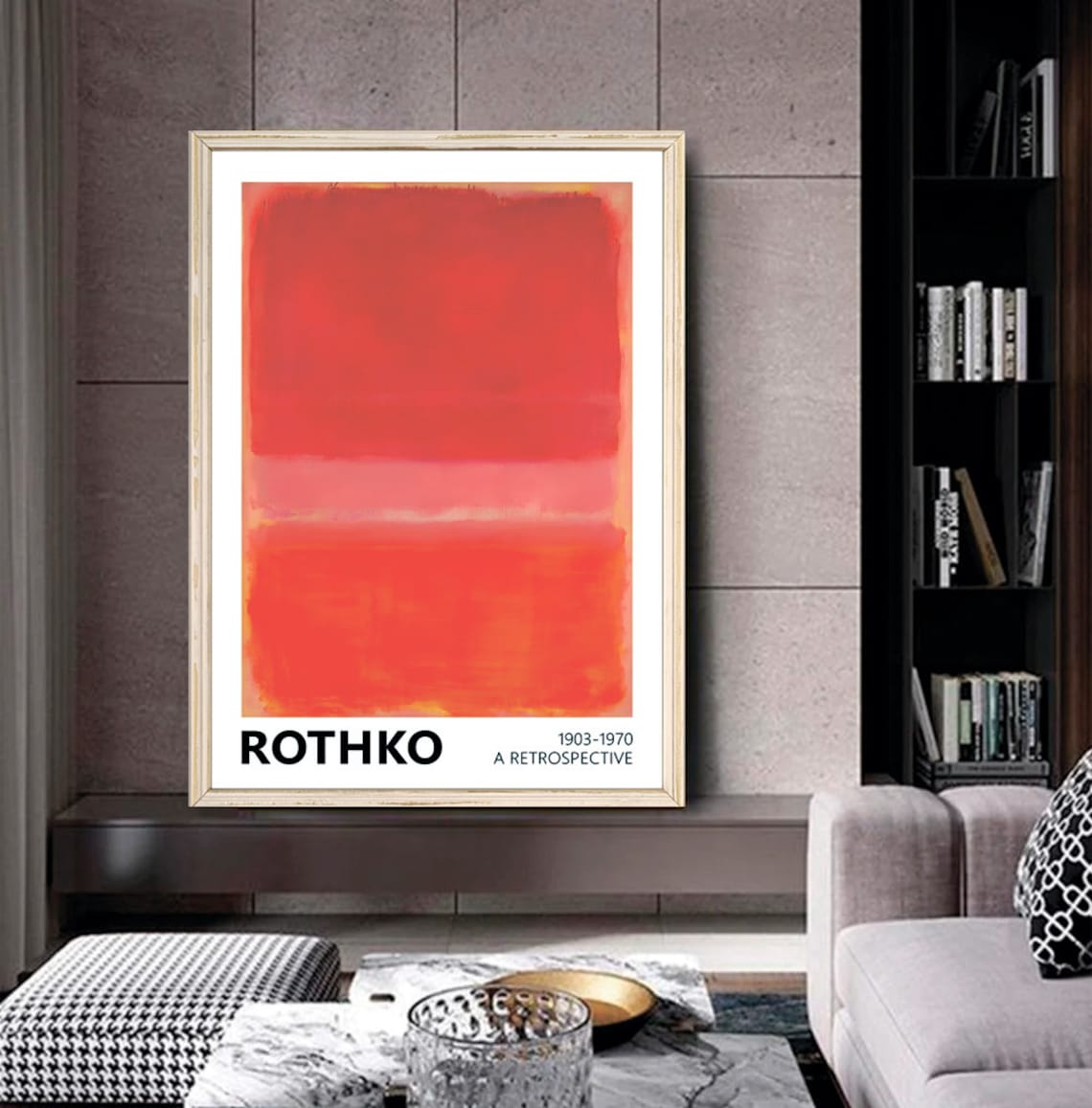 Mark Rothko Red Orange Minimalism Art Print - Image 2