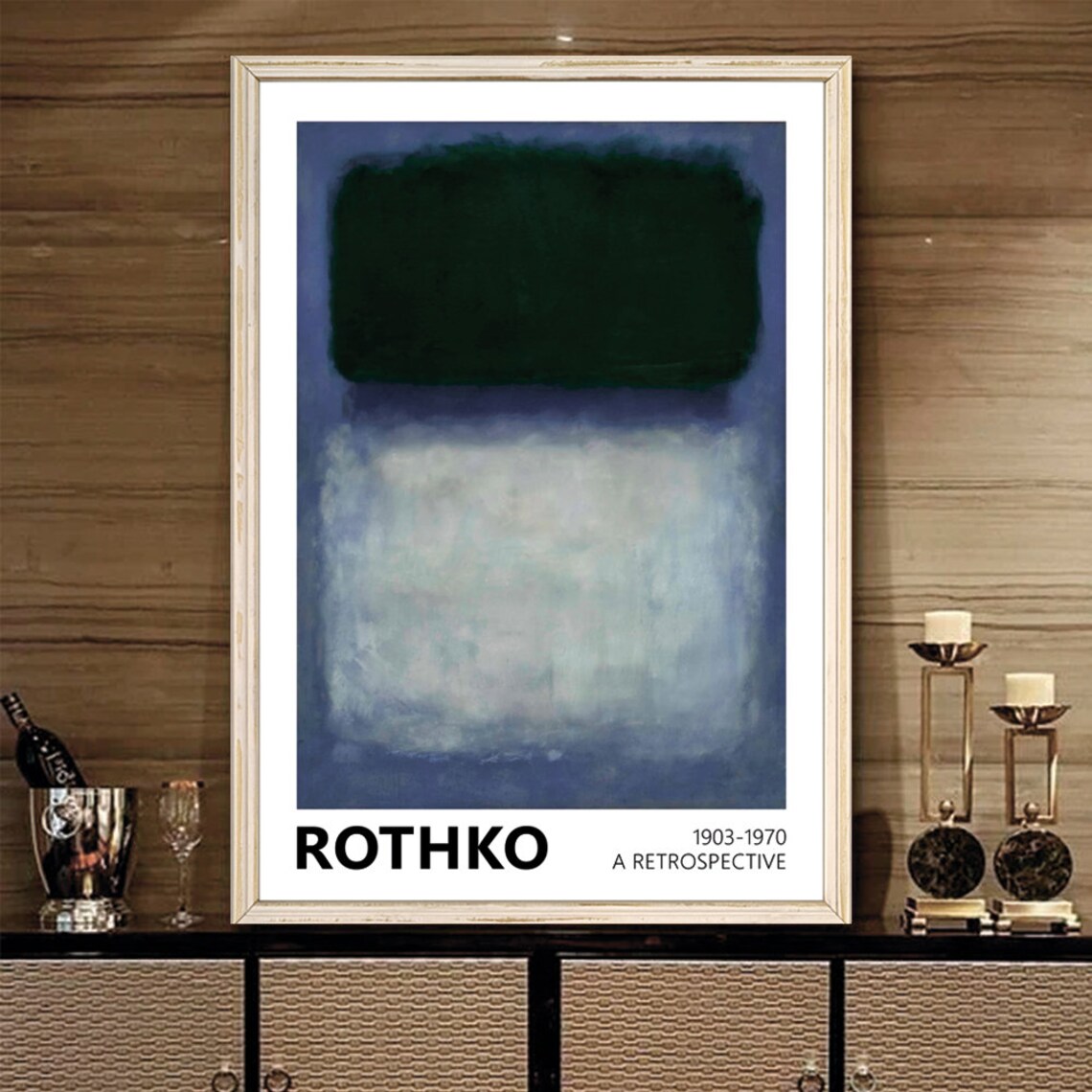 Mark Rothko White Blue Minimalist Art Print - Image 2