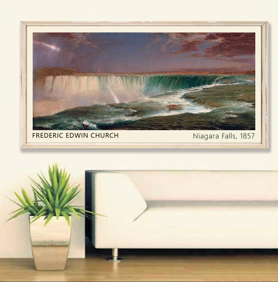 Frederic Edwin Church Niagara Falls Print Niagara Falls Landscape Print Niagara Falls Poster Edwin Church Painting