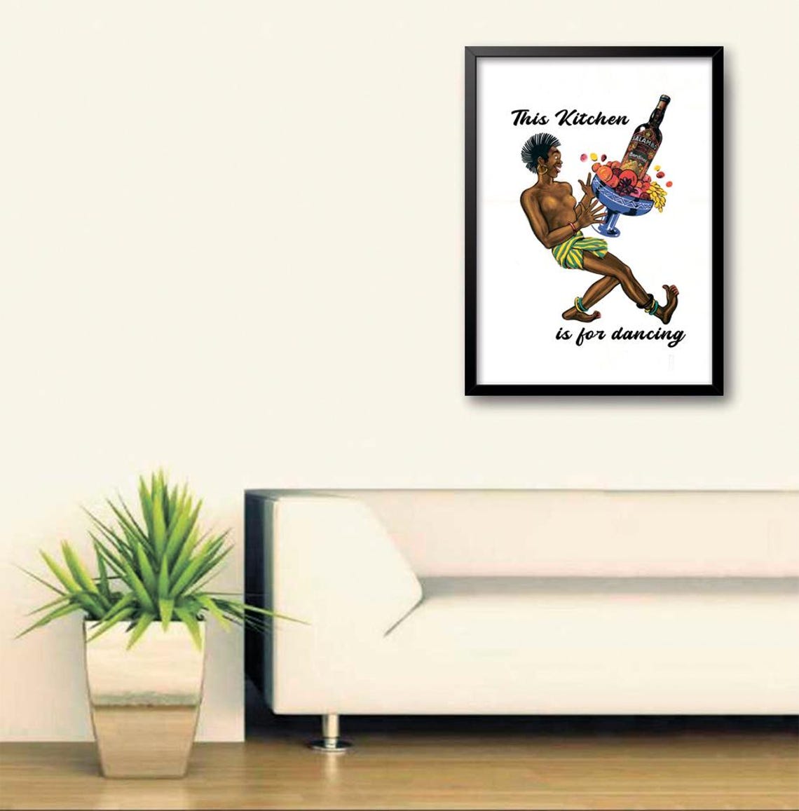 This Kitchen Is For Dancing Vintage Dancer Kitchen Quote Poster - Image 2