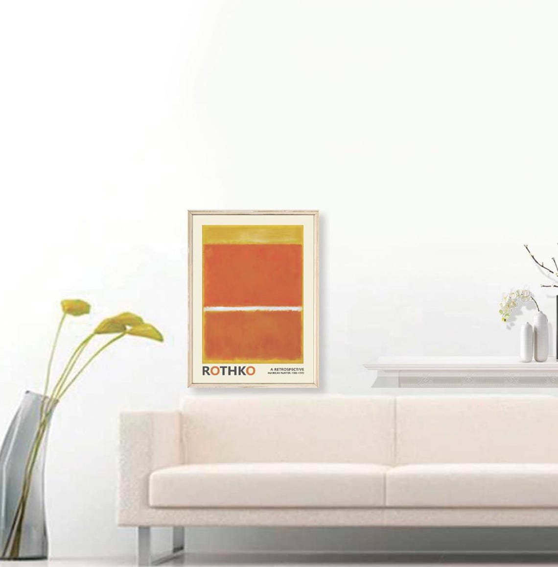 Mark Rothko Orange Yellow Color Field Retrospective Artwork Poster - Image 3