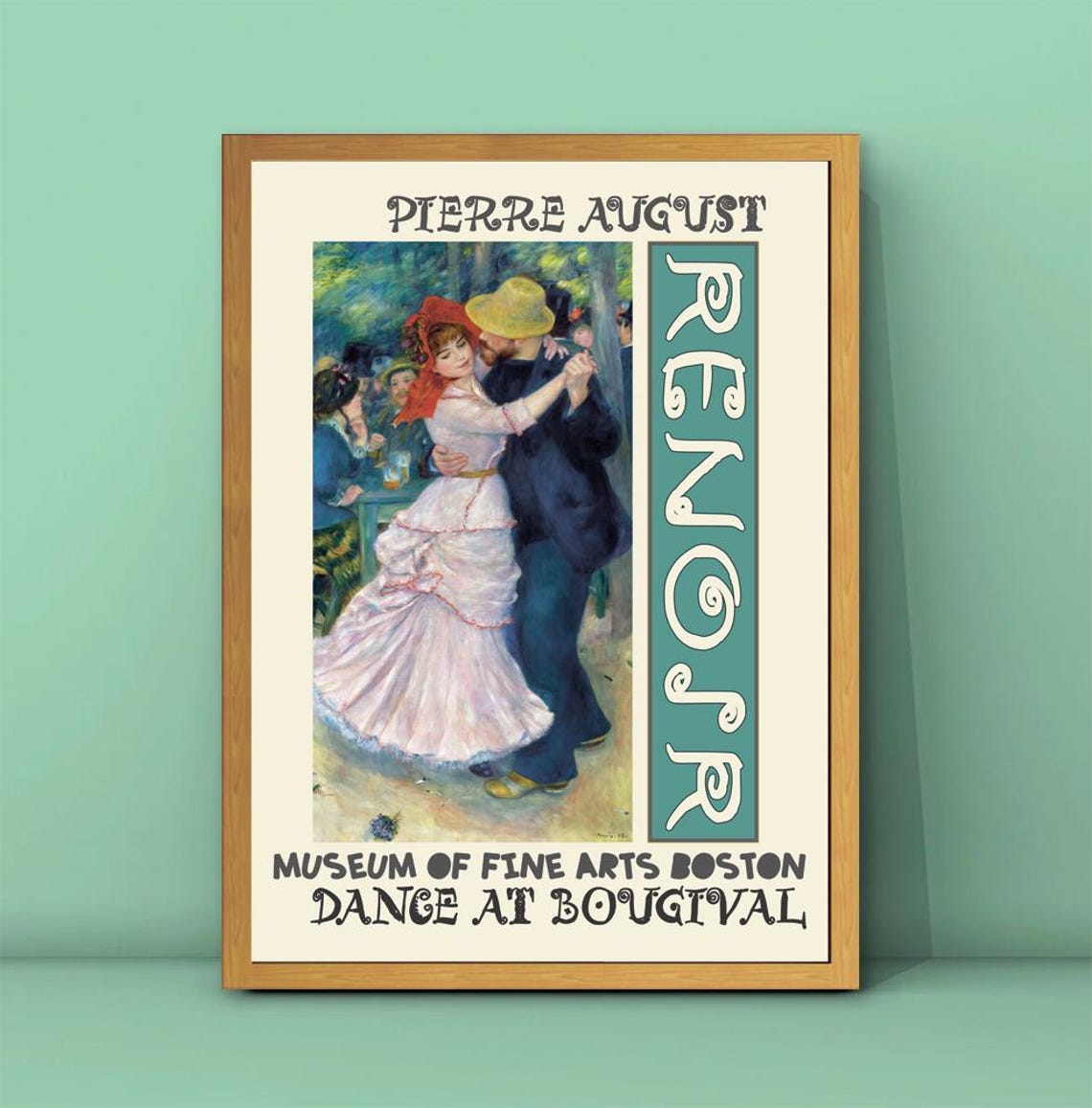 Pierre Auguste Renoir Dance at Bougival Dancing Couple Poster