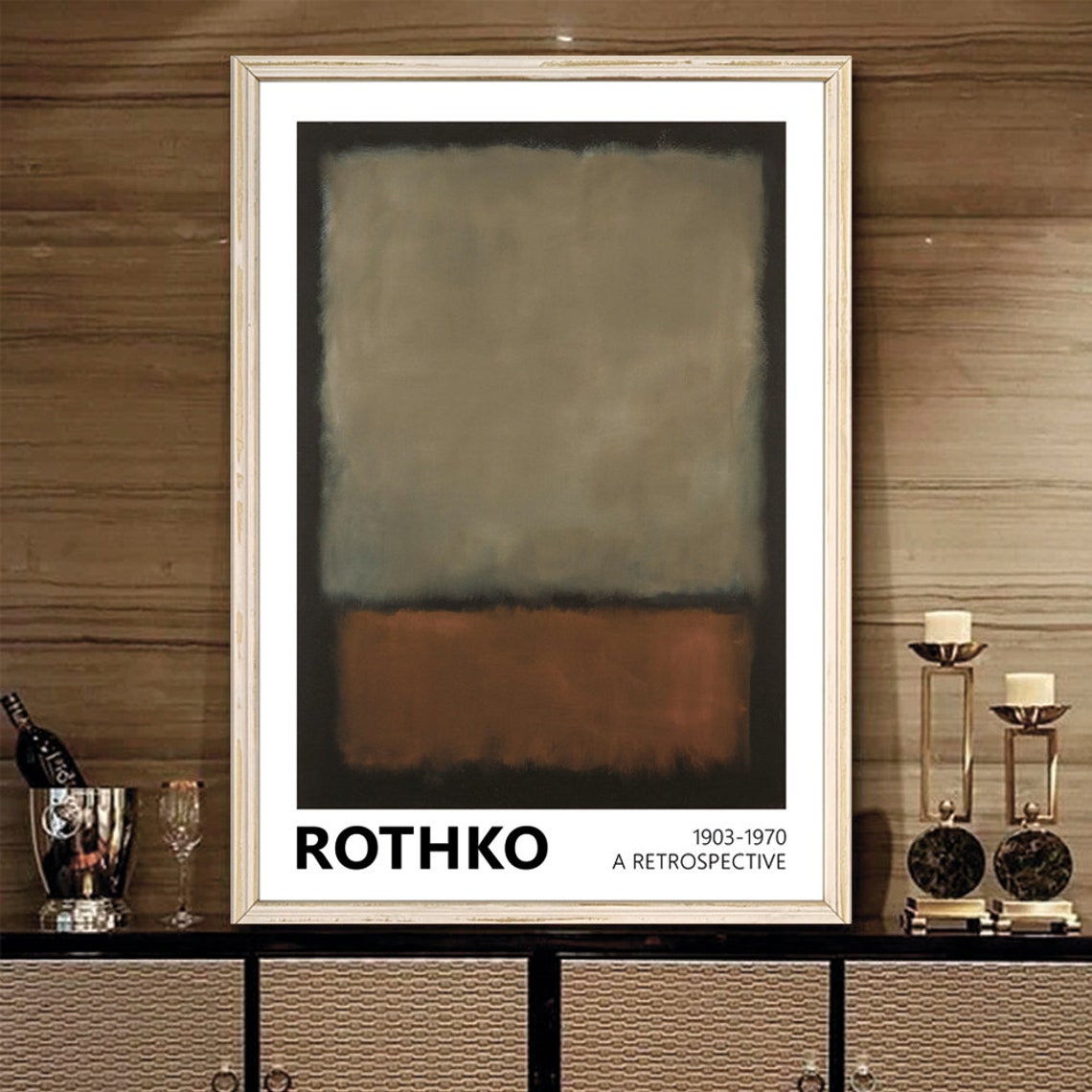 Mark Rothko Brown Color Field A Retrospective Exhibition Art Poster - Image 2