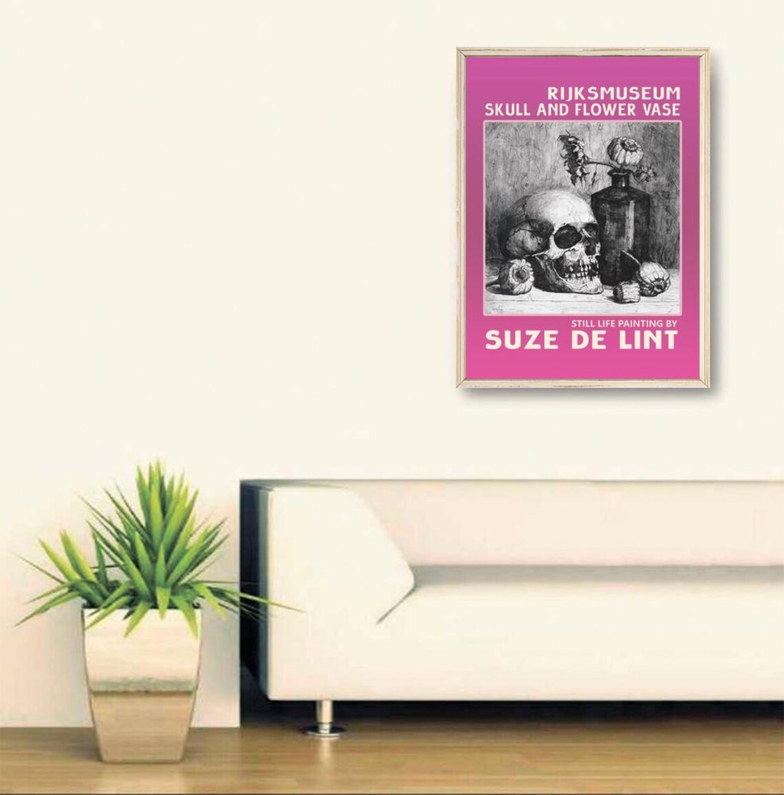 Suze de Lint Skull and Flower Vase Rijksmuseum Still Life Art Poster - Image 2