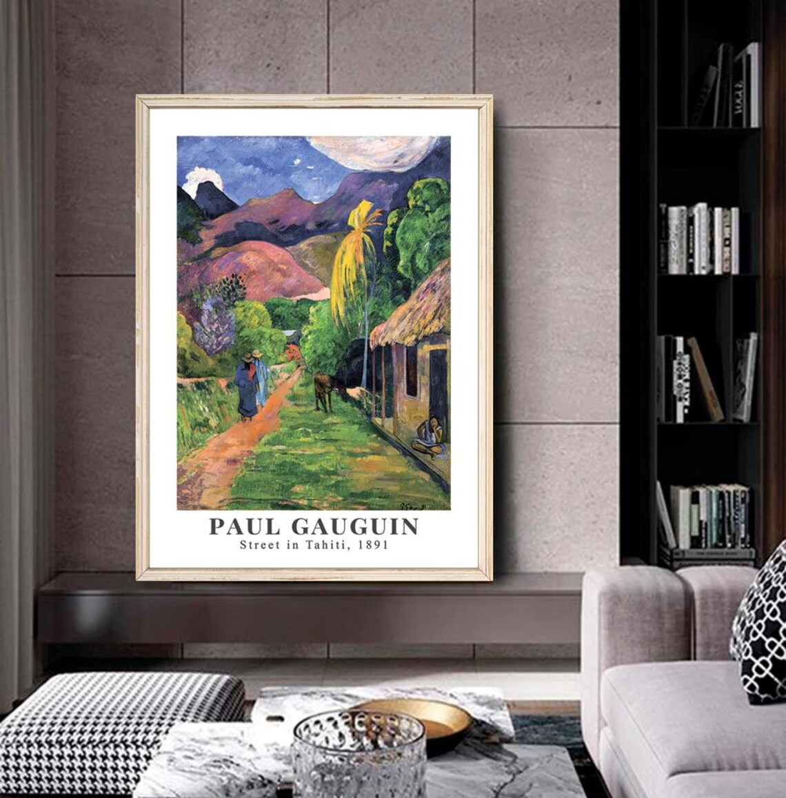 Paul Gauguin Street In Tahiti 1891 Vintage Print - Image 2