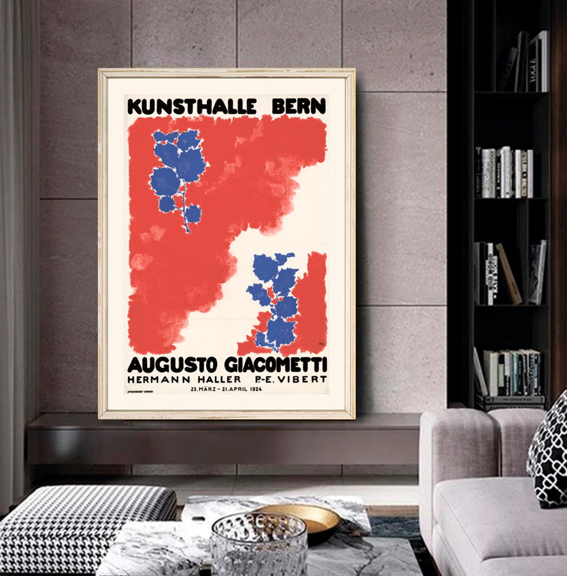 Augusto Giacometti Kunsthalle Bern 1924 Flowers Exhibition Poster - Image 2