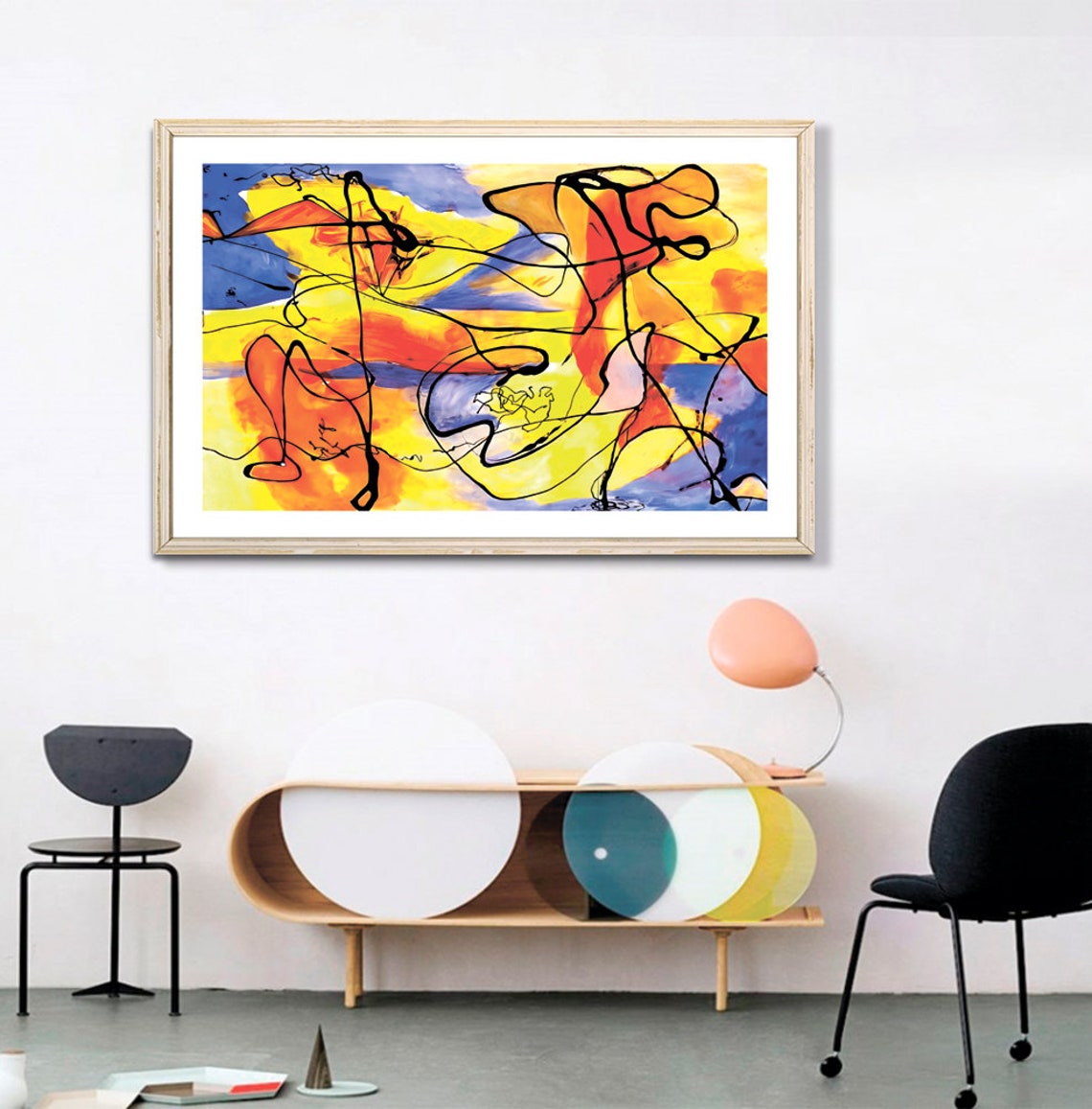Jackson Pollock Colorful Abstract Drip Expressionist Art Poster - Image 2