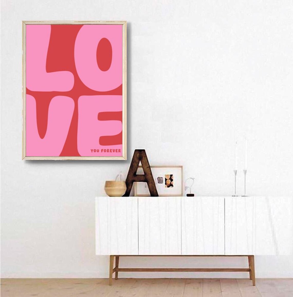Love You Forever Poster, Retro Maximalist Print - Image 2