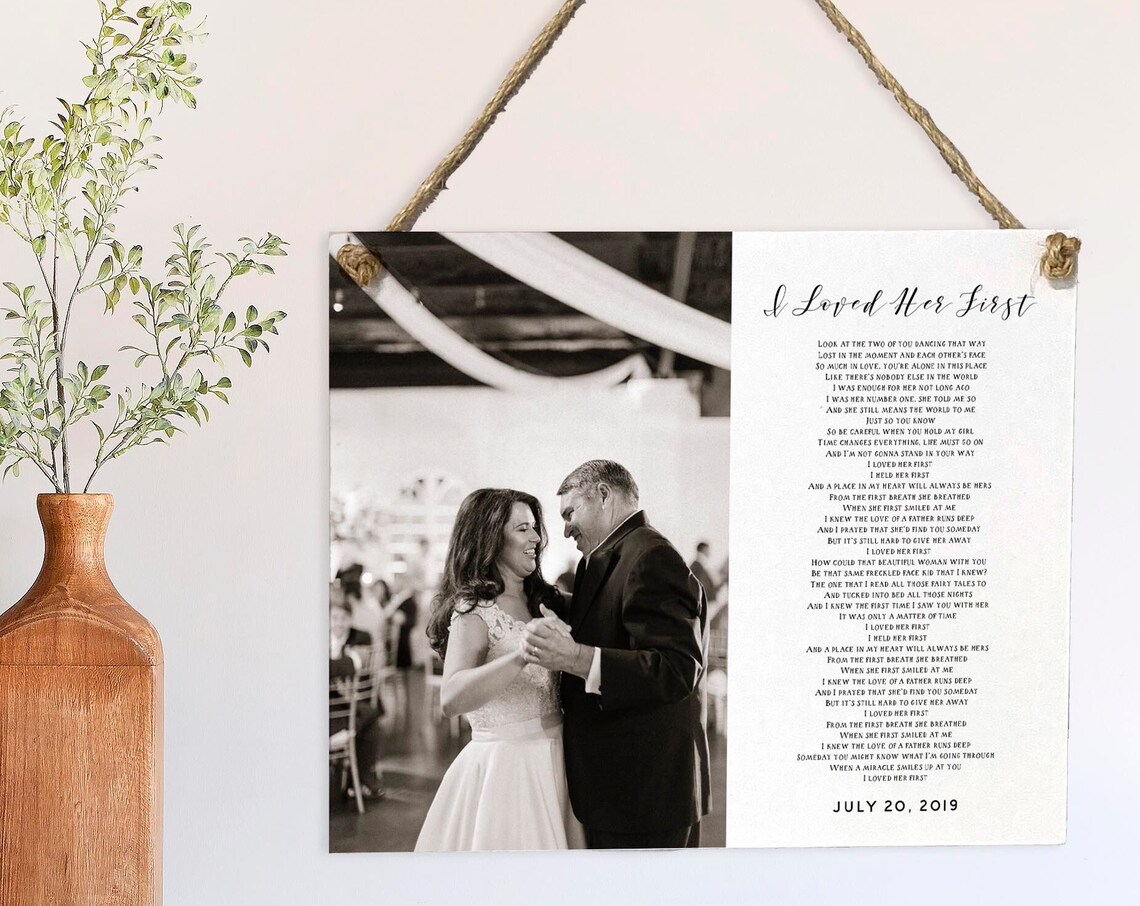 Custom Father Daughter Dance Wedding Memory Art Print