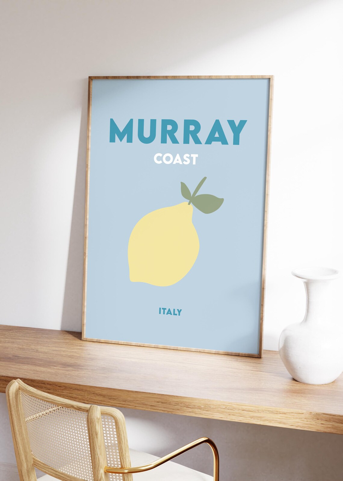 Custom Text Beach Coral Poster Personalized Pink Coastal Colorways - Image 3