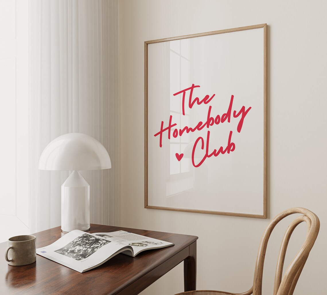 The Homebody Club Neutral Living Room Art Print - Image 2