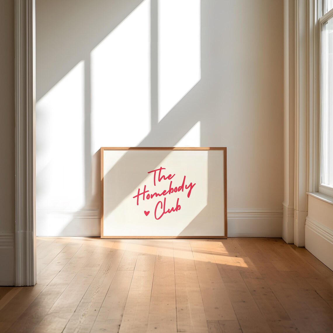 The Homebody Club Red Landscape Art Print - Image 2