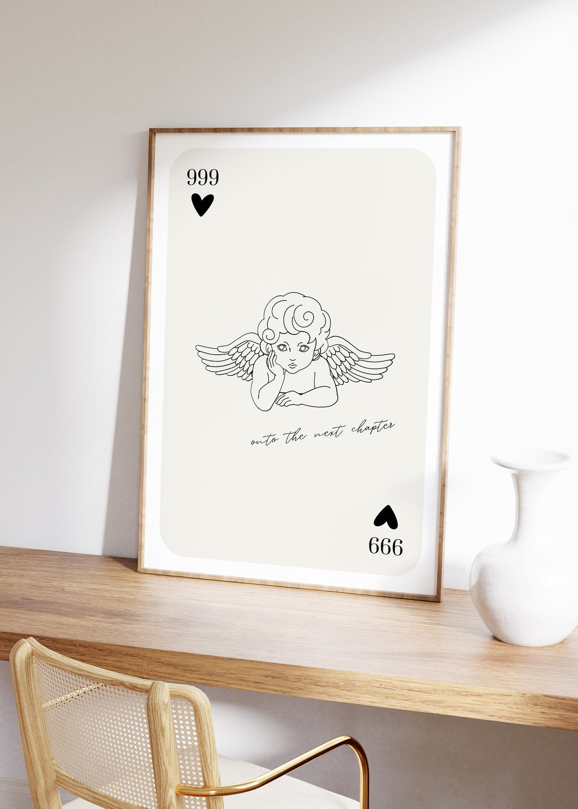 Angel Number 999 Cherub Next Chapter Playing Card Decor Poster - Image 2
