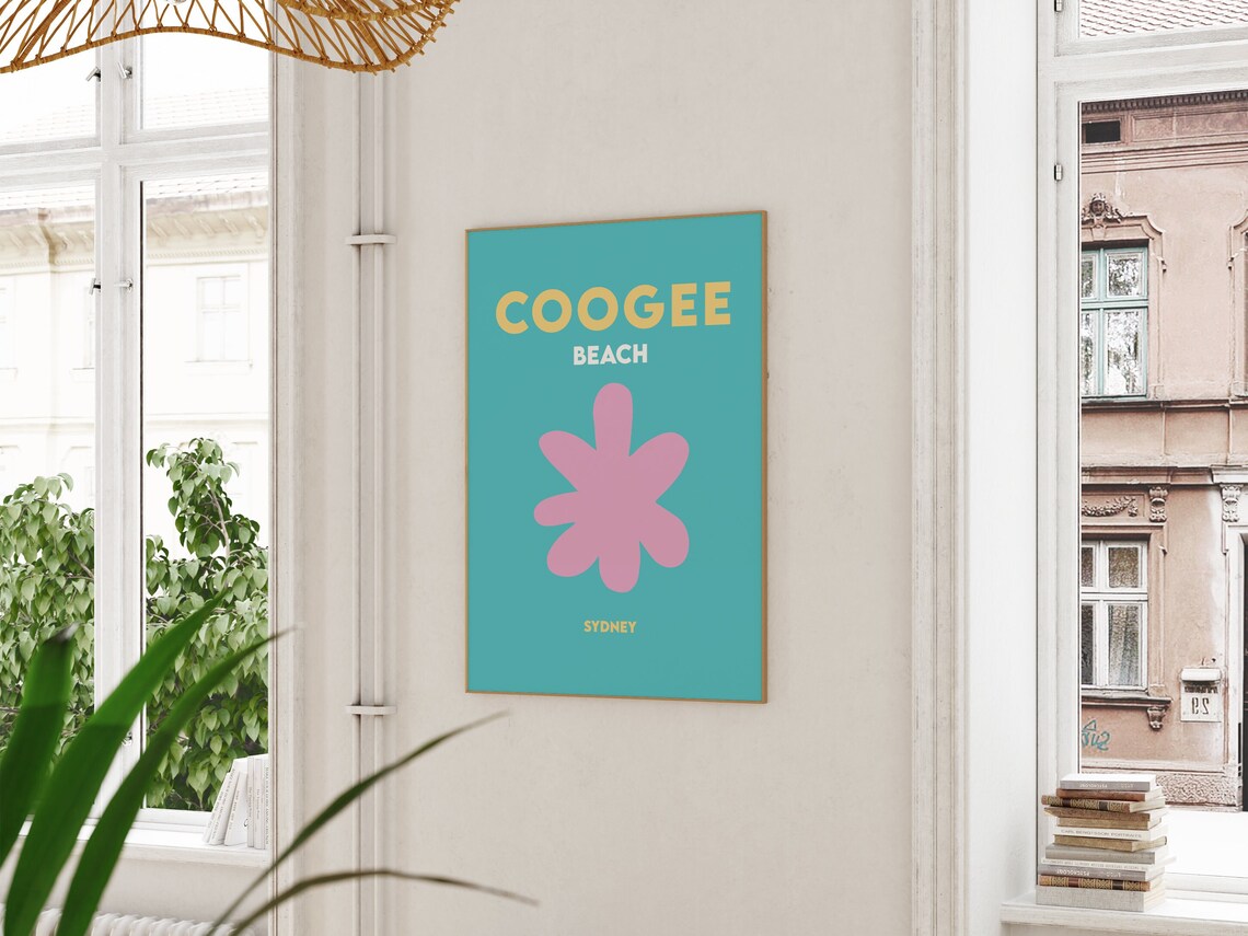 Coogee Beach Australia Minimalist Travel Poster - Image 3