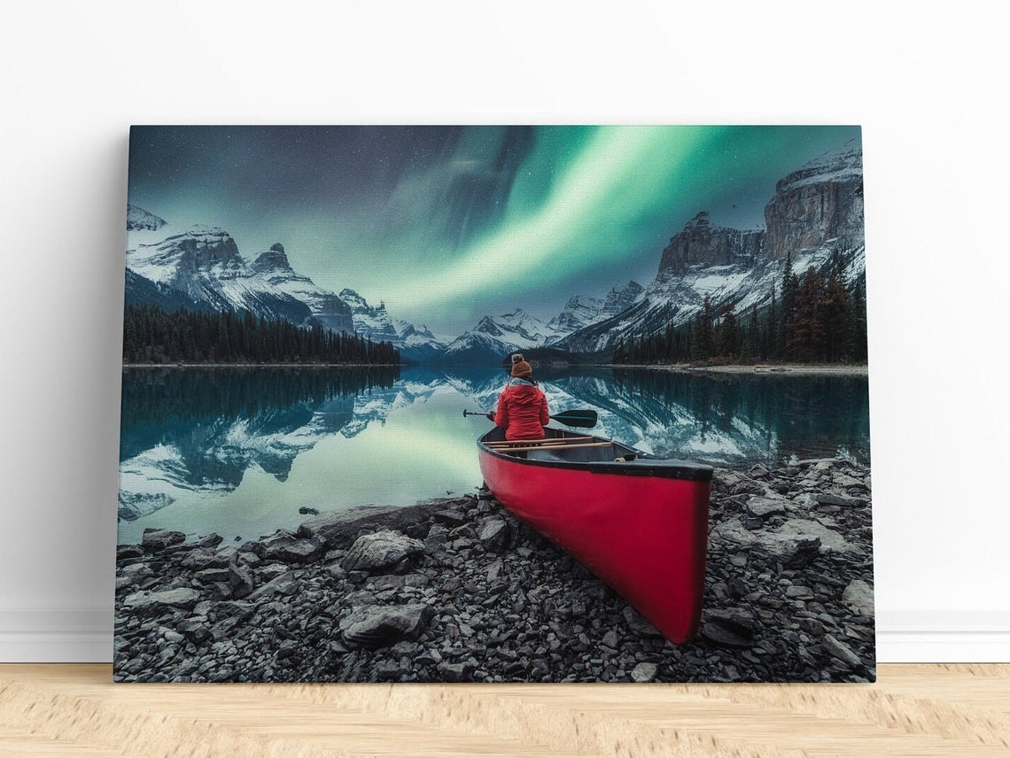 Northern Lights Wall Art Print Northern Lights Print Northern Lights Wall Art Aurora Borealis Print Mountain Print Jasper Print