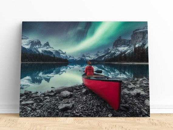 Northern Lights Wall Art Print Northern Lights Print Northern Lights Wall Art Aurora Borealis Print Mountain Print Jasper Print