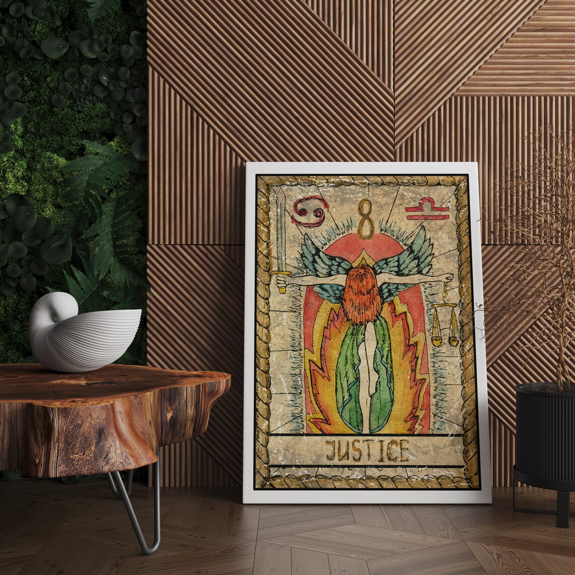 Tarot Card Print Wall Art Tarot Card Justice Tarot Cards Print Tarot Print Tarot Card Wall Print Tarot Card Wall Art Tarot Art - Image 2