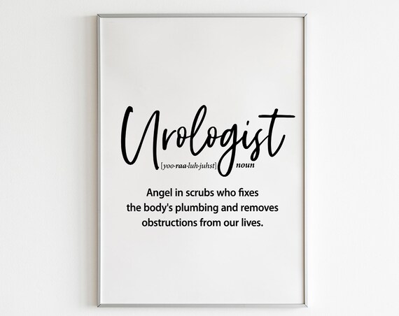 Urologist Funny Definition Poster Thank You For Urologist Match Day Gift Gifts Doctor Appreciation Graduation Gifts Wall Art