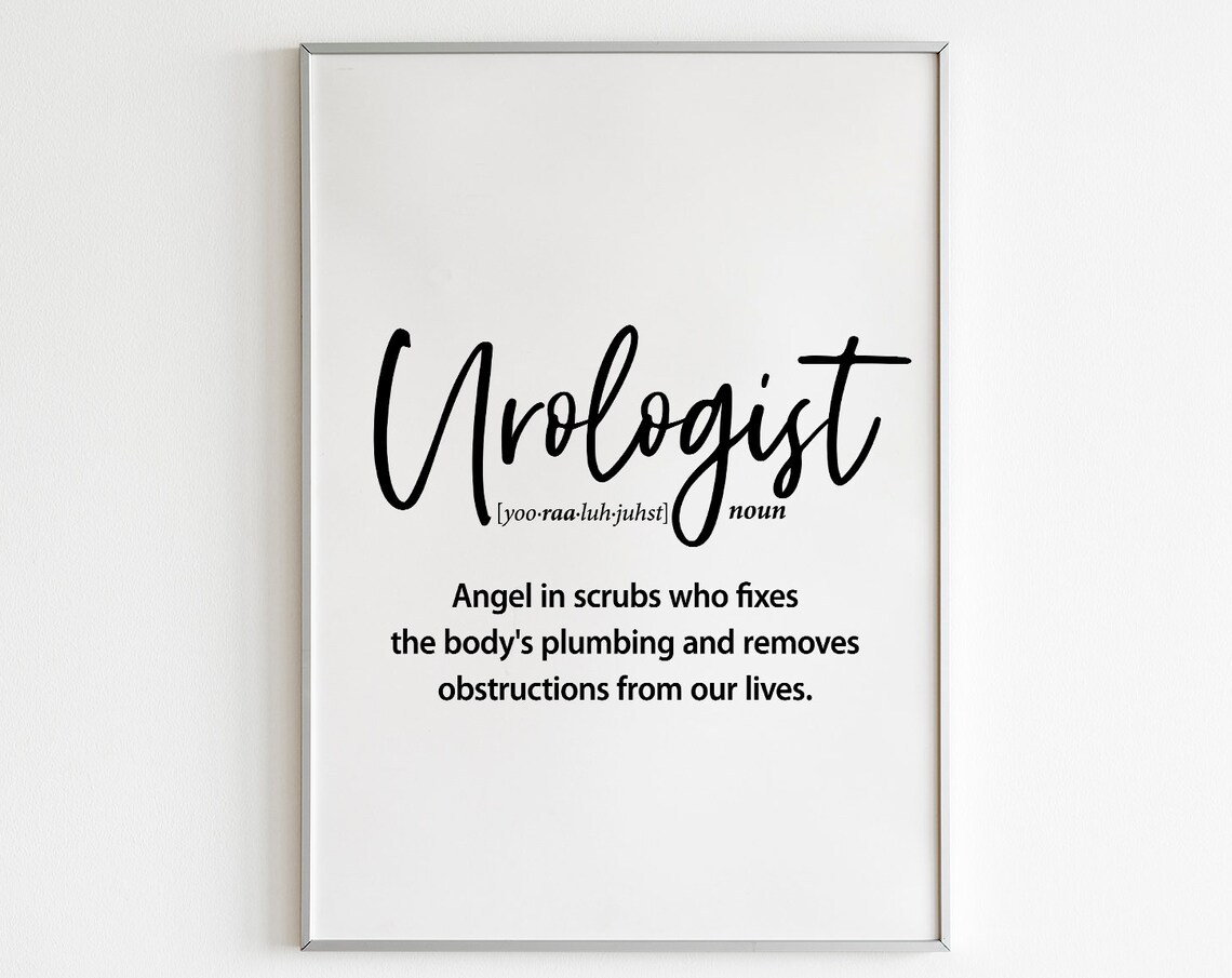 Urologist Funny Definition Angel in Scrubs Medical Profession Poster