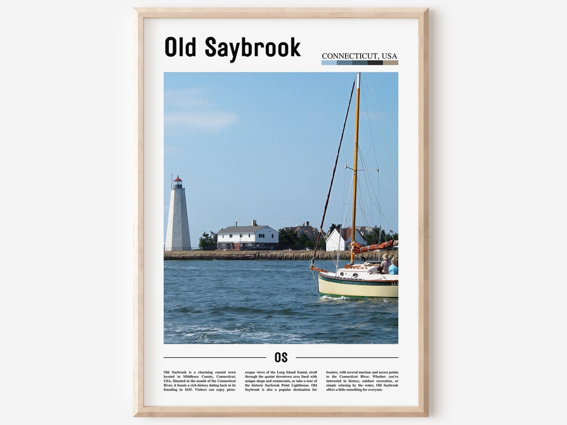 Old Saybrook Poster Old Saybrook Print Old Saybrook Wall Art United States Photo United States Poster United States Print