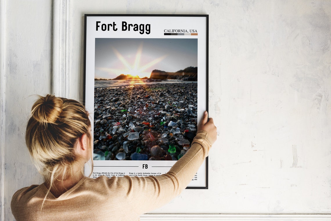 Fort Bragg Print Fort Bragg Poster Fort Bragg Wall Art Minimal Travel Print Minimal City Poster Travel Destination Oil Painting Poster - Image 4